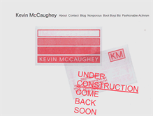 Tablet Screenshot of kevinmccaughey.net